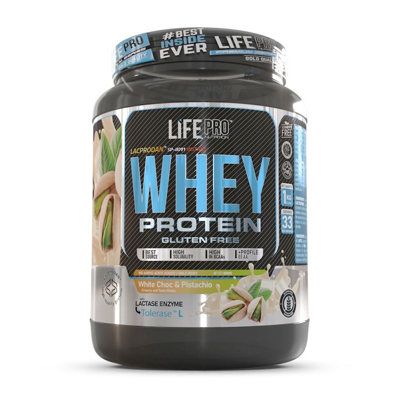 Life Pro Whey Protein White Choc Pistachio 1kg