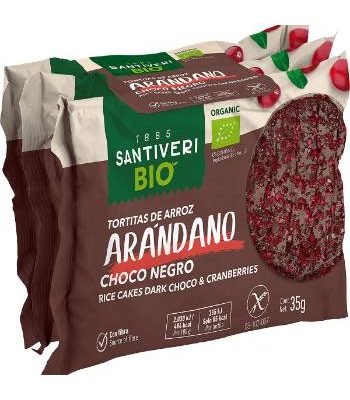 Santiveri Bio Cakes With Dark Chocolate & Cranberries