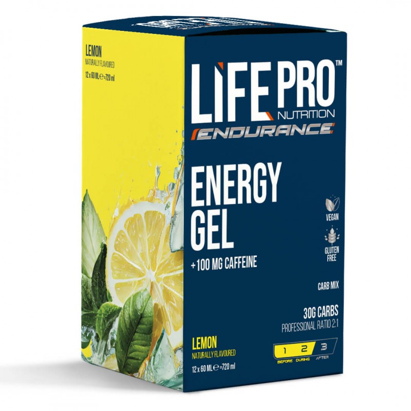 Life Pro Endurance Caffeine Lemon Energy Gel - Image 3