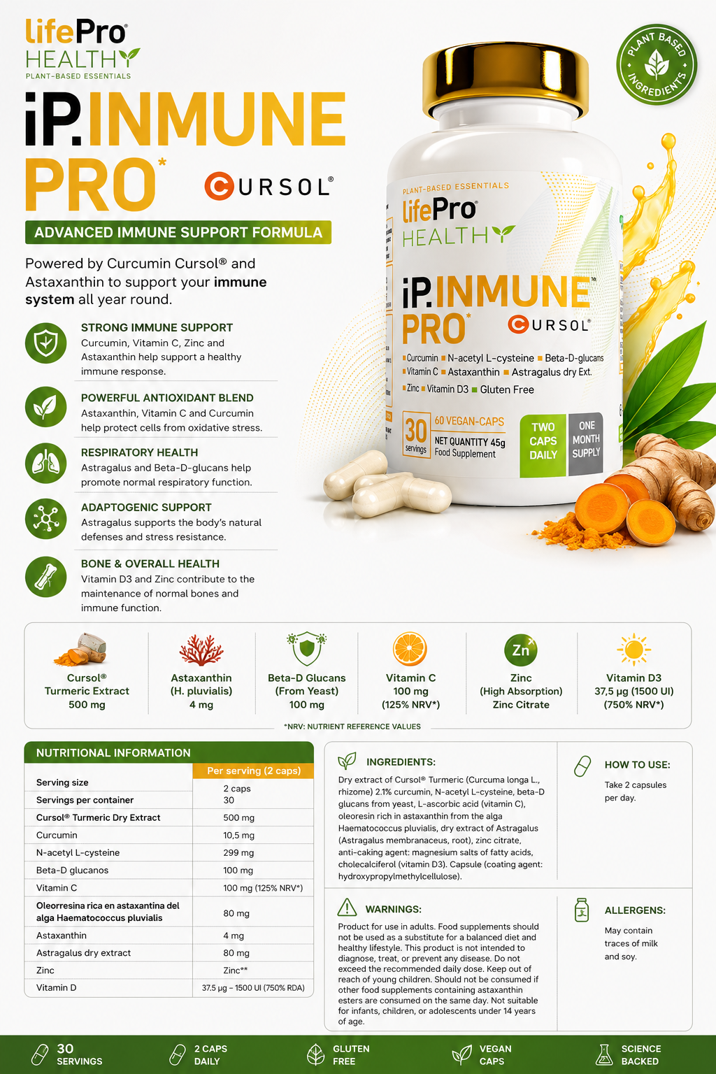 Life Pro Inmune Pro 60 Vegancaps - Image 3