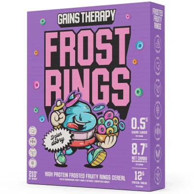 Gains Therapy Frost Rings High Protein Cereral 210g